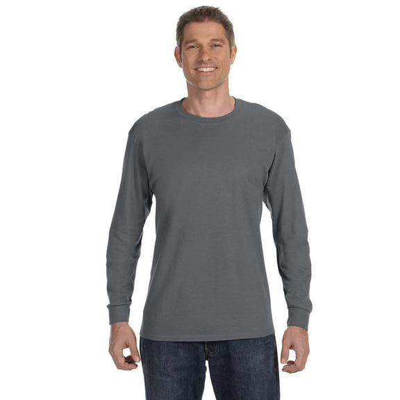 Adult Heavy Cotton™ 5.3 oz. Long-Sleeve T-Shirt , G540 , CHARCOAL , XL