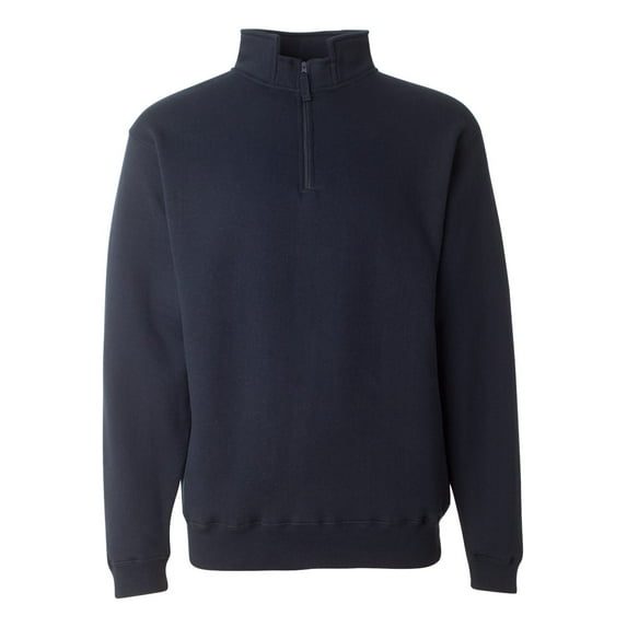 Adult Heavyweight Fleece Quarter-Zip - NAVY - L
