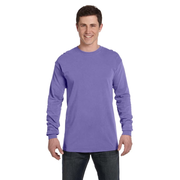Comfort Colors Adult Ring-Spun Long Sleeve Tee , C6014 , Violet , XX-Large