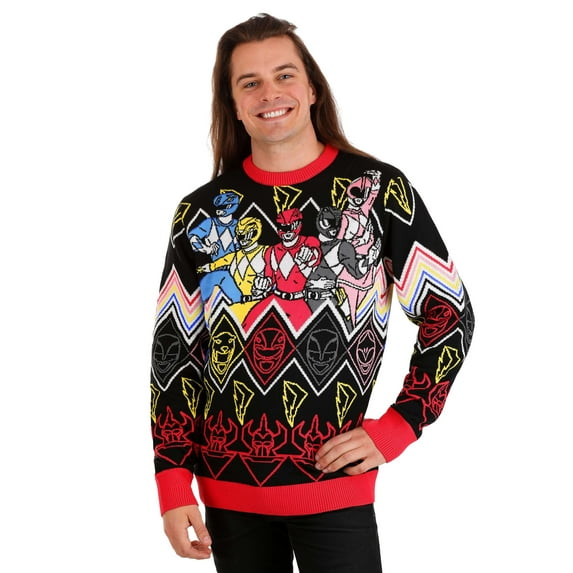 Adult Heroic Pose Power Rangers Sweater