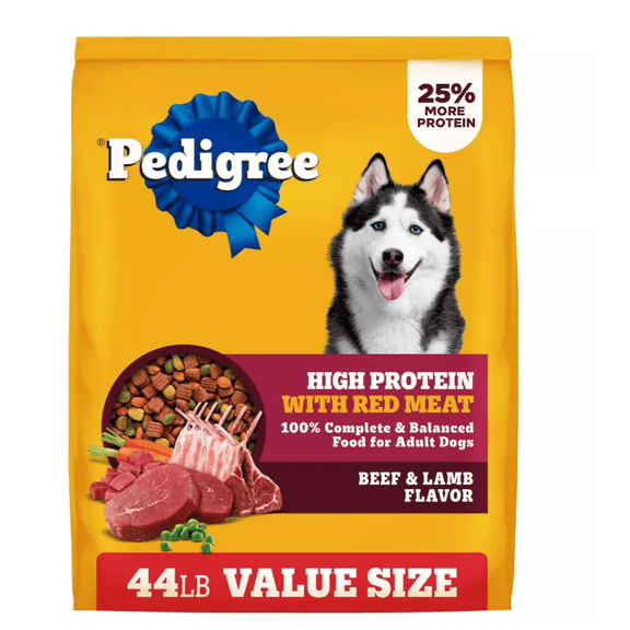 Adult High-Protein Beef and Lamb Recipe Dry Dog Food 44 lb