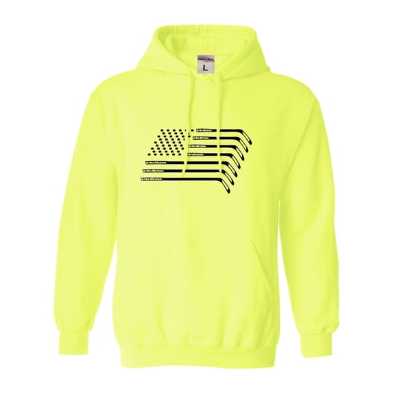 Adult Hockey Sticks & Pucks American Flag Sweatshirt Hoodie