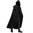 thumbnail image 1 of Adult Hooded Cloak Medieval Cape Ranger Elven Costume for Men Women Halloween Cosplay Gothic Wicca Robe Wizard Sorcerer Knight Larp Dress Up Full Length, 1 of 6