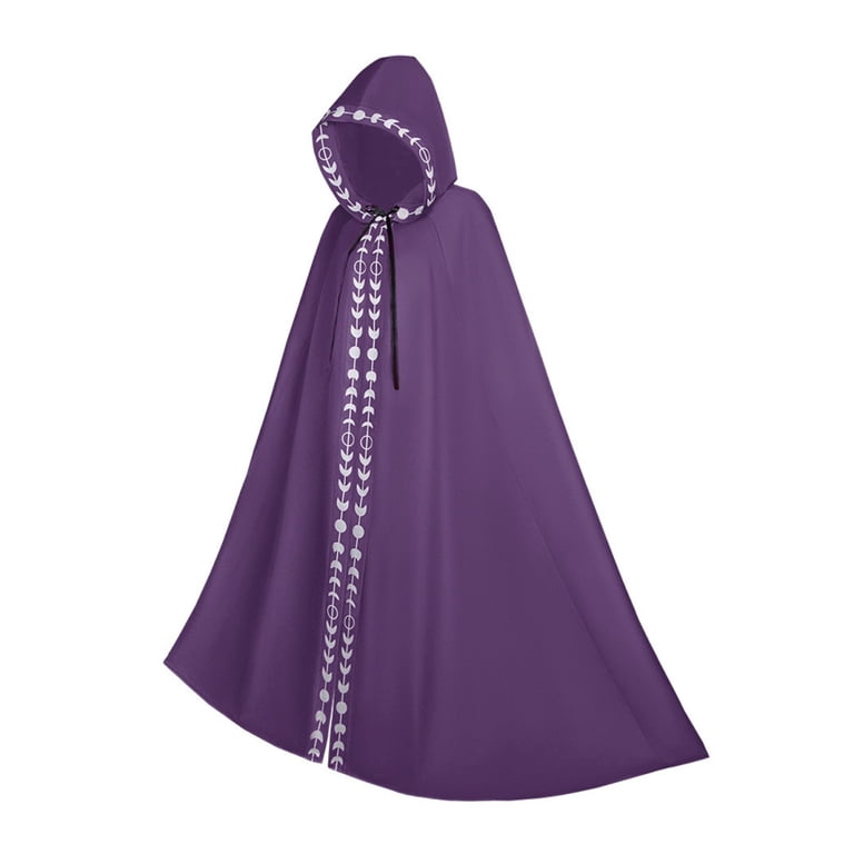Unisex Adult Halloween Cloak - Medieval Steampunk Hooded Cape For Cosplay, Renaissance Fair