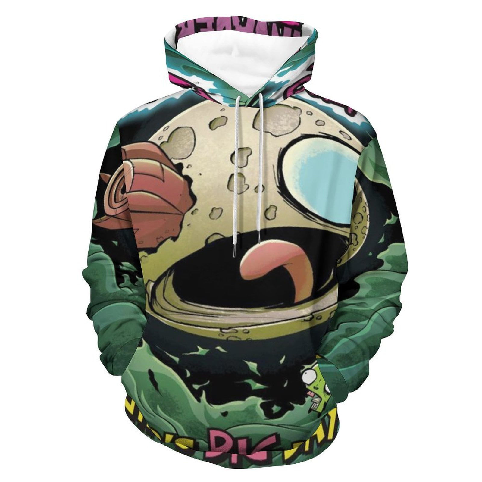 Adult Hoodies Invader Zim Unisex Pullover Loose Sweater Hoodie Hooded