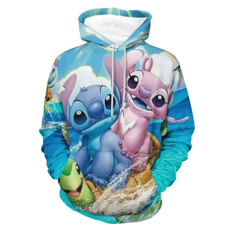 Adult Hoodies Stitch Unisex Pullover Loose Sweater Hoodie Hooded