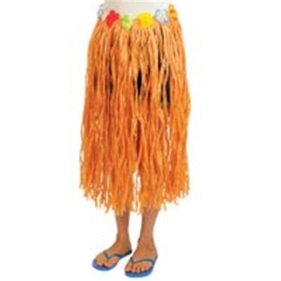 Adult Hula Skirt with Flowers - Natural