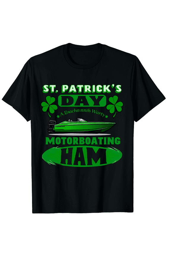 Adult Humor Boat Motor Joke Men Women Short Sleeve Graphic T-Shirt, St Patricks Day Fun
