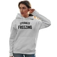 thumbnail image 1 of Adult I Am Literally Freezing Cold Sweatshirt Hoodie, 1 of 1