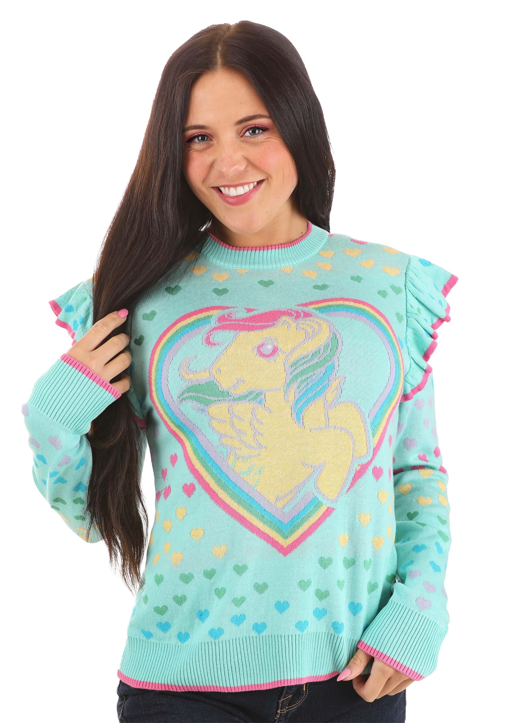 Adult I Heart My Little Pony Ruffle Sweater - Walmart.com