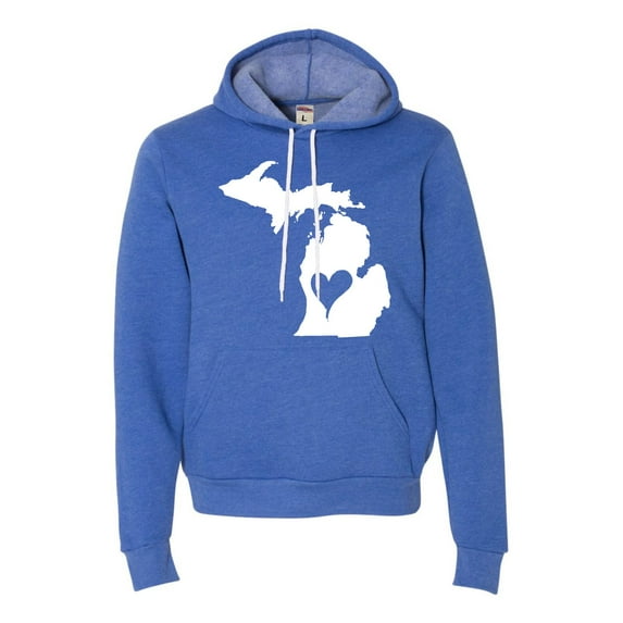 Adult I Love Michigan I Heart Michigan Deluxe Super Soft Sweatshirt Hoodie