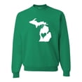 thumbnail image 1 of Adult I Love Michigan I Heart Michigan Sweatshirt Crewneck, 1 of 1