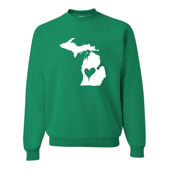 Adult I Love Michigan I Heart Michigan Sweatshirt Crewneck