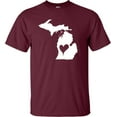 thumbnail image 1 of Adult I Love Michigan I Heart Michigan T-Shirt, 1 of 1