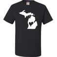 thumbnail image 1 of Adult I Love Michigan I Heart Michigan T-Shirt, 1 of 1