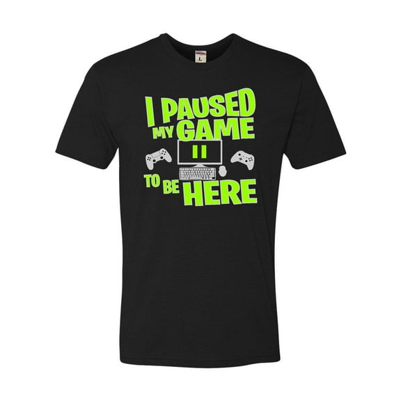 Adult I Paused My Game To Be Here Funny Gaming Deluxe T-Shirt