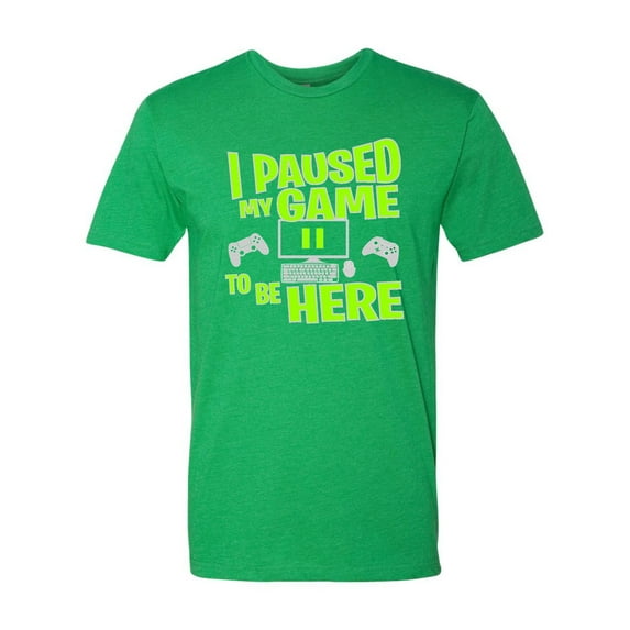 Adult I Paused My Game To Be Here Funny Gaming Deluxe T-Shirt