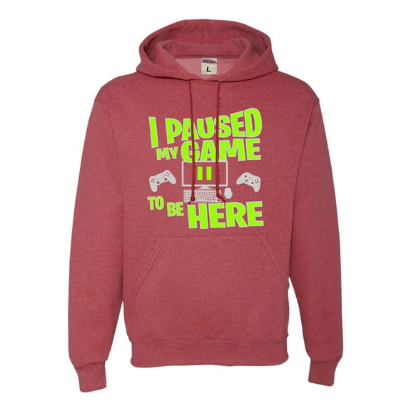 Adult I Paused My Game To Be Here Funny Gaming Sweatshirt Hoodie