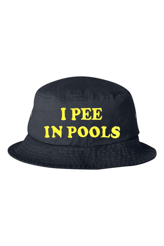 Adult I Pee In Pools Embroidered Bucket Cap Dad Hat