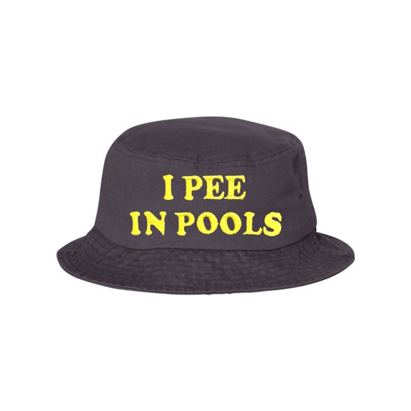 Adult I Pee In Pools Embroidered Bucket Cap Dad Hat