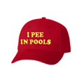 thumbnail image 1 of Adult I Pee In Pools Embroidered Dad Hat Structured Cap, 1 of 1