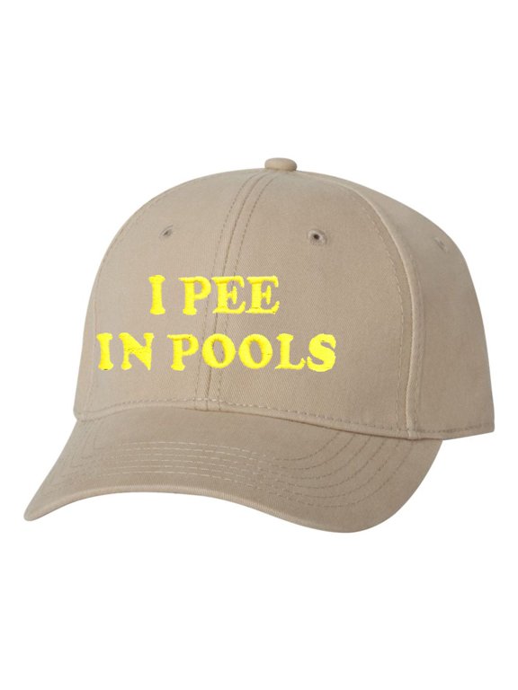 Adult I Pee In Pools Embroidered Dad Hat Structured Cap
