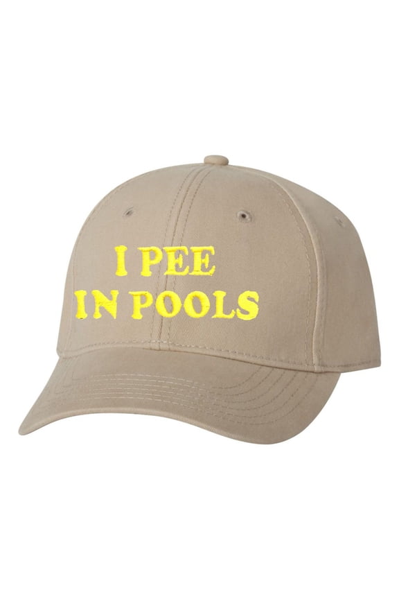 Adult I Pee In Pools Embroidered Dad Hat Structured Cap