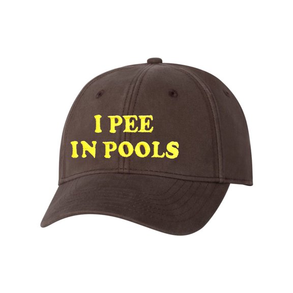 Adult I Pee In Pools Embroidered Dad Hat Structured Cap