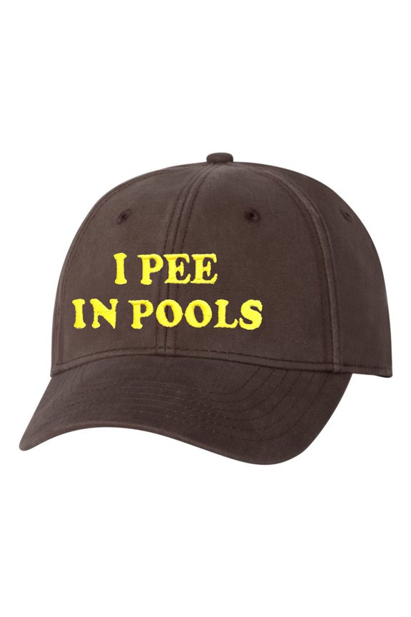 Adult I Pee In Pools Embroidered Dad Hat Structured Cap