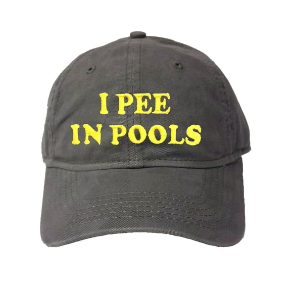 Adult I Pee In Pools Embroidered Deluxe Dad Hat