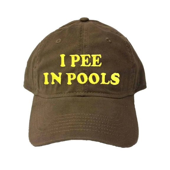 Adult I Pee In Pools Embroidered Deluxe Dad Hat