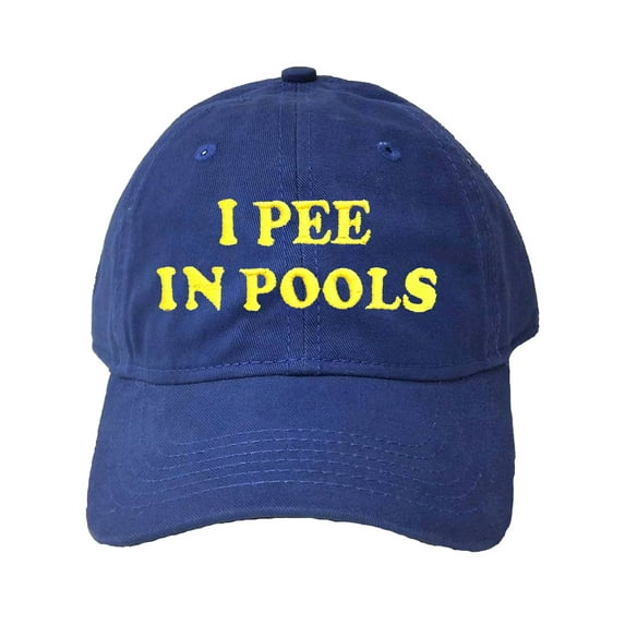 Adult I Pee In Pools Embroidered Deluxe Dad Hat