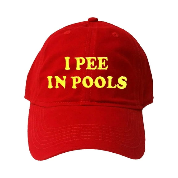 Adult I Pee In Pools Embroidered Deluxe Dad Hat