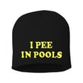thumbnail image 1 of Adult I Pee In Pools Embroidered Knit Beanie Cap, 1 of 1