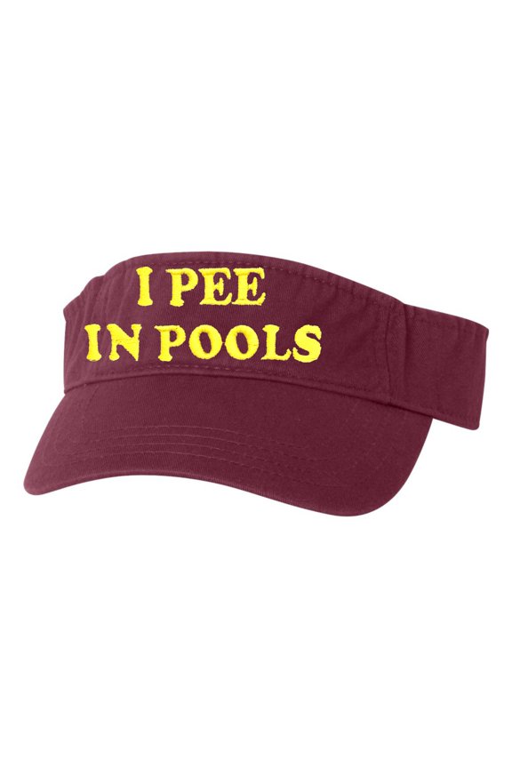 Adult I Pee In Pools Embroidered Visor Dad Hat
