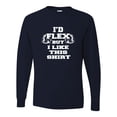 thumbnail image 1 of Adult I'd Flex But I Like This Shirt Funny Long Sleeve T-Shirt, 1 of 1