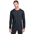 thumbnail image 1 of Adult ICONIC™ Long Sleeve T-Shirt BLACK INK HEATHR XL, 1 of 3