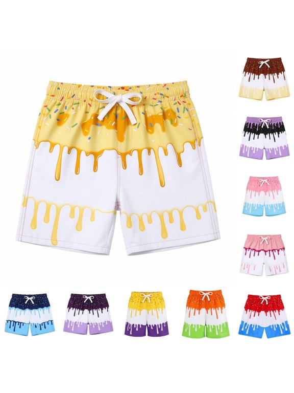 Adult Ice Print Performance Shorts, Lightweight Summer Bottoms, Everyday Sports Activities, Training Wear
