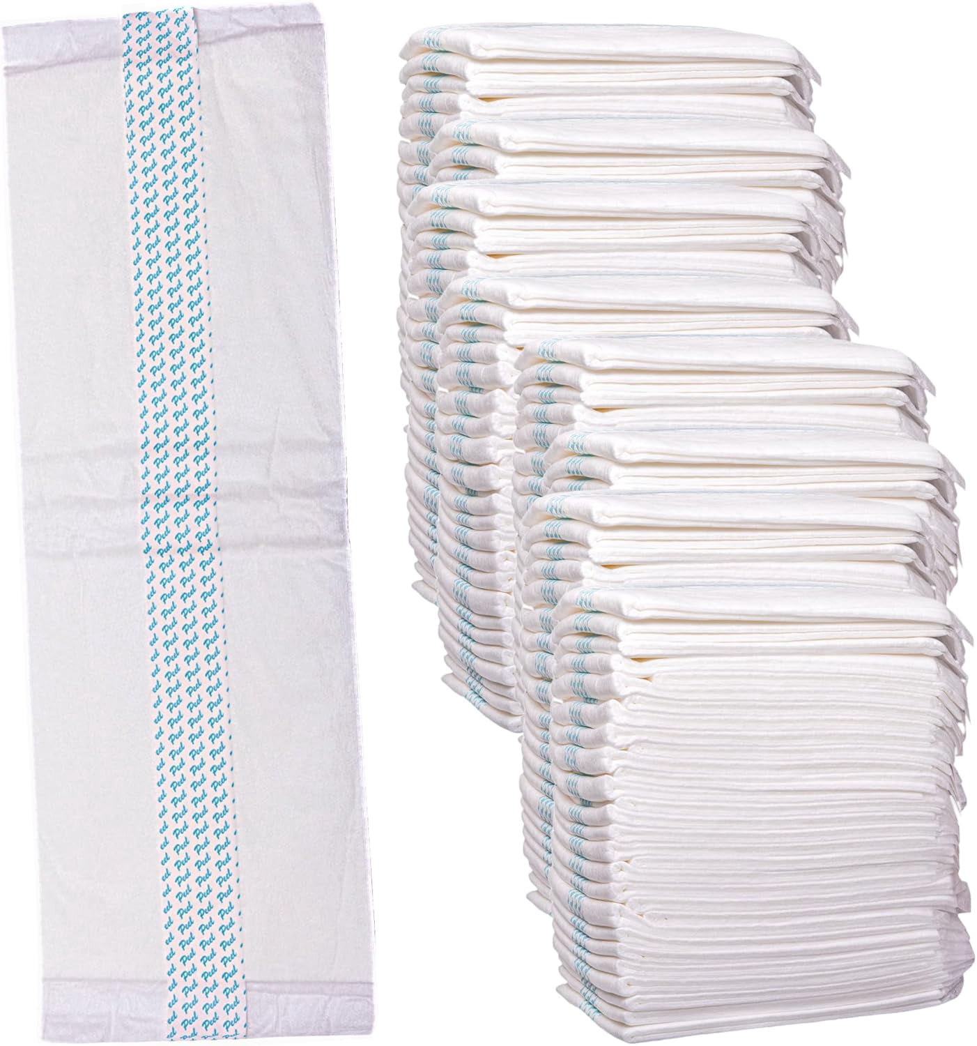 Adult Incontinence Booster Pads Extra Absorbent with Adhesive [Large 3.5''x11.5''] Protection for Men and Women - Soft Disposable Diaper Top Liner Pad - Comfortable 3.5x11.5 inches (192)