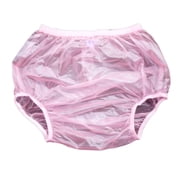 Adult Incontinence Pull-on Plastic Pants PVC Waterproof Protective Underwear for Men Women Comfortable Reusable 3 Pack