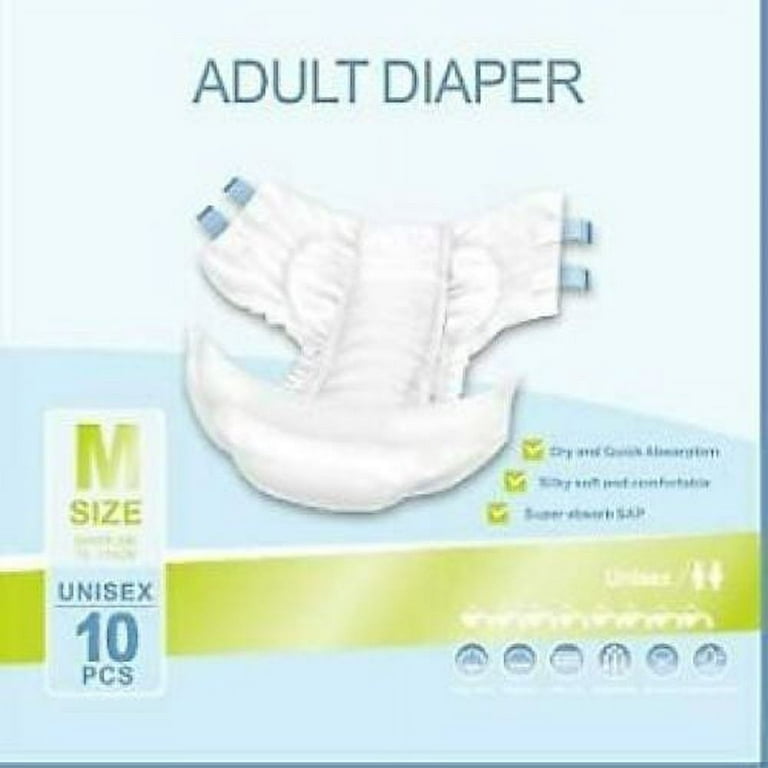 Adult Incontinence Underwear Diapers for Men and Women Size Medium 10/pk