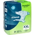 thumbnail image 1 of Adult Incontinent Brief Attends DermaDry Tab Closure 2X-Large Disposable Heavy Absorbency Bag of 12 2 Pack, 1 of 5