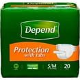 thumbnail image 1 of Adult Incontinent Brief Depend Tab Closure Disposable Heavy Absorbency ''Small/Medium, 19 - 34 , 20 Count'' 6 Pack, 1 of 1
