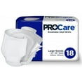thumbnail image 1 of Adult Incontinent Brief ProCare Tab Closure Large Disposable Heavy Absorbency- 1, 1 of 2