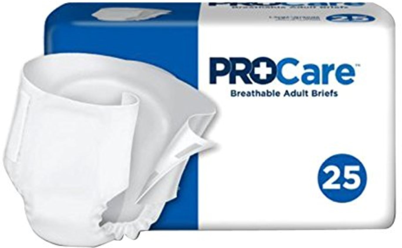  Unisex Adult Incontinence Brief ProCare Tab Closure M  Disposable (Bag of 16) : Health & Household