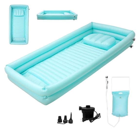 Adult Inflatable Bathtub,Portable PVC Body Washing Bed for Elderly Disabled Seniors Handicapped