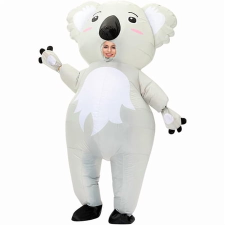 Adult Inflatable Cute Koala Costume - Plump Gray Australian Animal Outfit For Parties, Halloween & Cosplay,Adults 4'11"-6'3",Koala