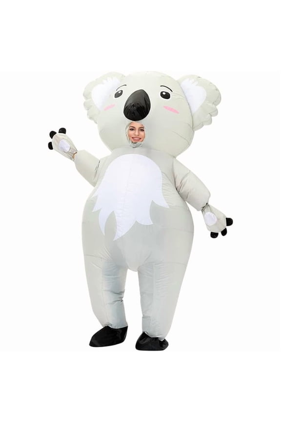 Adult Inflatable Cute Koala Costume - Plump Gray Australian Animal Outfit For Parties, Halloween & Cosplay,Adults 4'11"-6'3",Koala