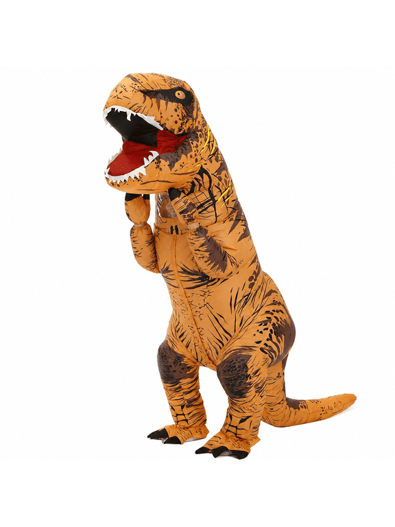 Inflatable Dinosaur Costume Adult, Blow up T-Rex Costume, Funny Full Body Suit for Men Women, Halloween Party Cosplay Outfit
