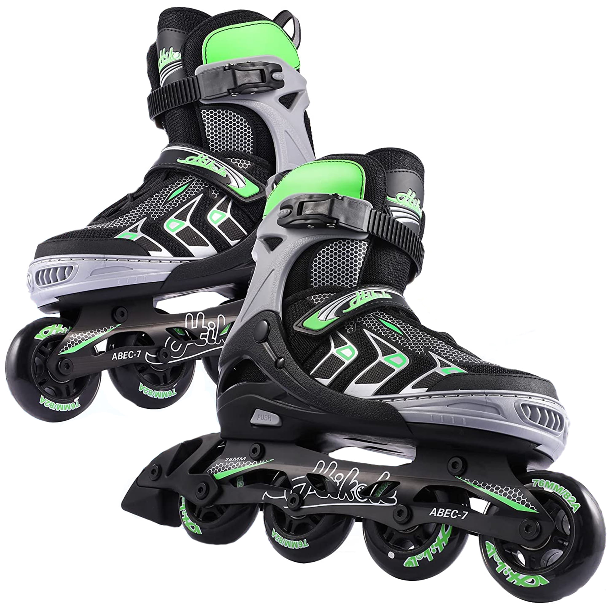 Adult Inline Skates Adjustable Pink/Blue/Green Unisex Skates Indoor and